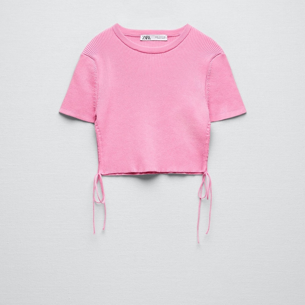 Zara crop knit top Womens size L